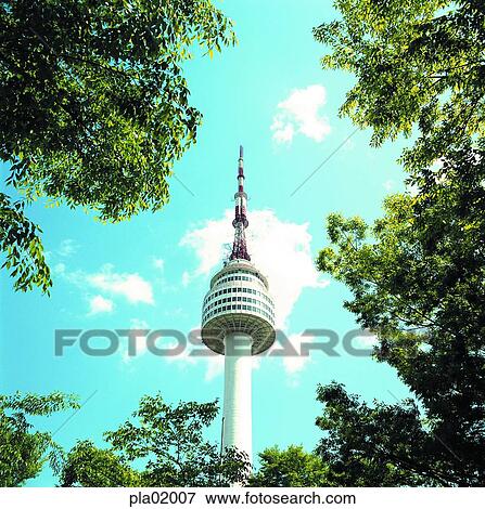 building, construction, tree, Namsan, Namsan Tower, day, low angle View Large Photo Image Stock Photo - building, construction, tree, Namsan, Namsan Tower, day, low angle. Fotosearch