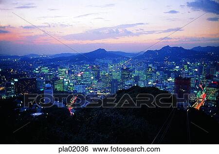 building, structure, buildings, structures, Namsan, red sky, sunset View Large Photo Image Stock Photograph - building, structure, buildings, structures, Namsan, red sky, sunset. Fotosearch