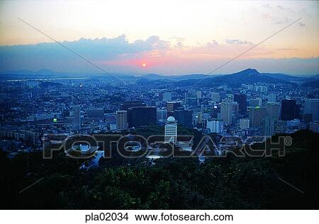 building, structure, National Library of Korea, Namsan, red sky, sunset, sunrise View Large Photo Image Picture - building, structure, National Library of Korea, Namsan, red sky, sunset, sunrise. Fotosearch