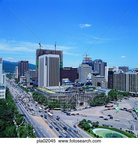 Stock Photography - building, structure, open place, square, plaza, traffic, transport. Fotosearch