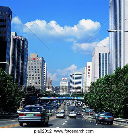 street tree, avenue, building, structure, building, construction, traffic View Large Photo Image Stock Image - street tree, avenue, building, structure, building, construction, traffic. Fotosearch