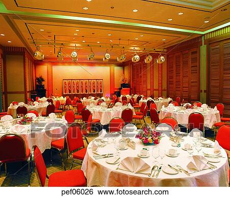 Stock Photograph - building, construction, commercial interior, setting, setting, restaurant. Fotosearch