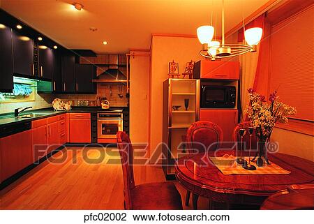 Stock Image - kitchen, furniture, refrigerator, house, residence, kitchen furniture, 0874. Fotosearch