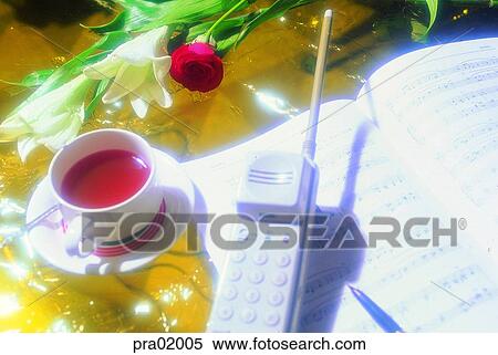 flower, tea, tea, wireless telephone, lily, living articles View Large Photo Image Stock Photography - flower, tea, tea, wireless telephone, lily, living articles. Fotosearch