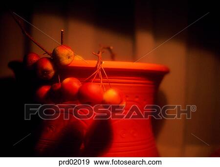 Stock Photo - fruit, ceramic ware, indoor, articles, pottery, 0933. Fotosearch
