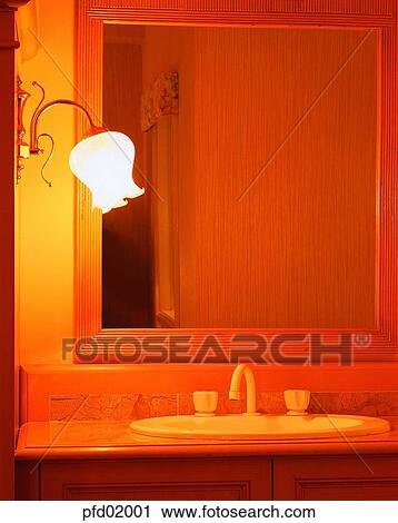 Stock Image - mirror, residence, house, building, construction, building establishments, building equipments. Fotosearch