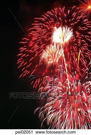 Stock Image - neon, night, flame, spark, fireworks display, night. Fotosearch