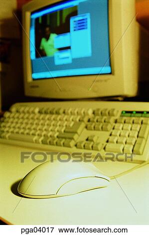 mouse, monitor, office machine, articles, things, objects View Large Photo Image Stock Photo - mouse, monitor, office machine, articles, things, objects. Fotosearch