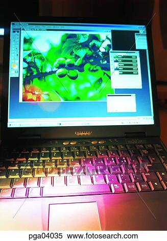 notebook, digital, indoor, liquid crystal, keyboard, still life View Large Photo Image Stock Photography - notebook, digital, indoor, liquid crystal, keyboard, still life. Fotosearch