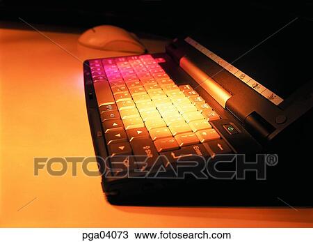 Stock Image - notebook, laptop, articles, things, objects, indoor. Fotosearch