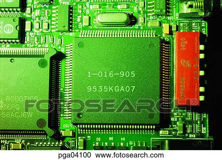 Stock Image - substrate, semiconductor, chip, articles, things, objects. Fotosearch