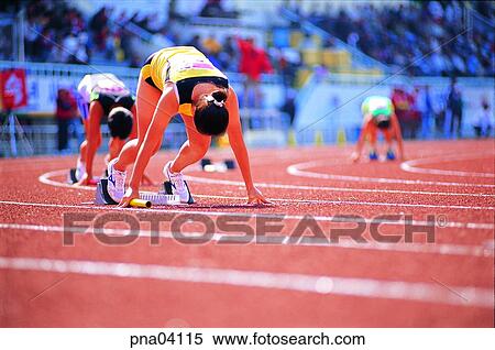 Stock Photography - day, run, running, Oriental, person, people. Fotosearch
