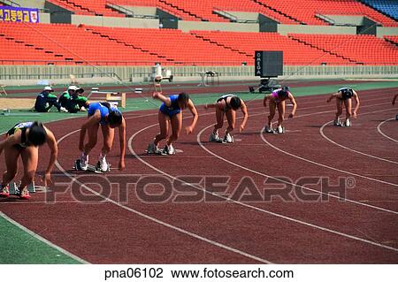 Stock Image - day, run, running, person, people, men. Fotosearch