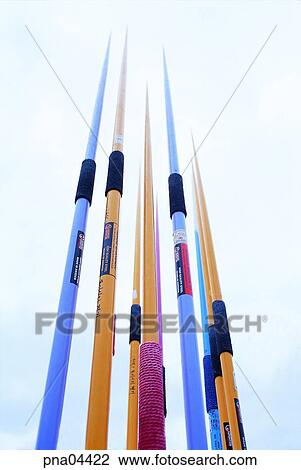 Stock Image - day, sports, outdoor, exterior, athletic sports, spear. Fotosearch