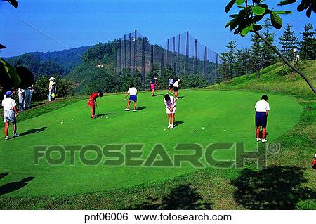 golfer, golf, golf practice range, golf course, day, Oriental, leisure View Large Photo Image Stock Photograph - golfer, golf, golf practice range, golf course, day, Oriental, leisure. Fotosearch