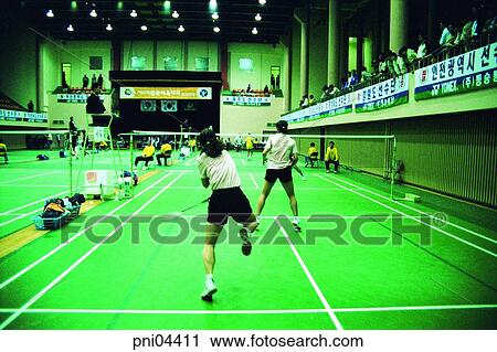 Oriental, badminton, person, sports, indoor, indoor sports, several people View Large Photo Image Stock Image - Oriental, badminton, person, sports, indoor, indoor sports, several people. Fotosearch