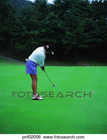 Oriental, golfer, day, golf course, golf, woman, 0708 View Large Photo Image Stock Photograph - Oriental, golfer, day, golf course, golf, woman, 0708. Fotosearch