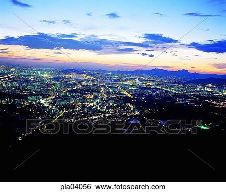 cloud, red sky, sunrise, sunset, city, night sight of a city, night view of a city View Large Photo Image Stock Photograph - cloud, red sky, sunrise, sunset, city, night sight of a city, night view of a city. Fotosearch