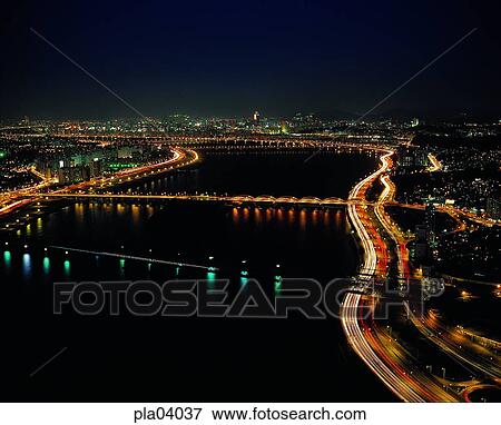 Stock Photo - street lamp, street light, building, structure, building, structure, architecture. Fotosearch
