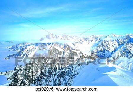 Stock Photograph - landscape, nature, winter, snow, day, mountain, peak. Fotosearch