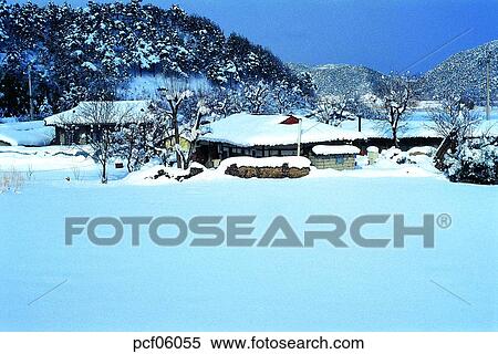 tree, snow, mountain, nature, house, landscape, sky View Large Photo Image Stock Photography - tree, snow, mountain, nature, house, landscape, sky. Fotosearch