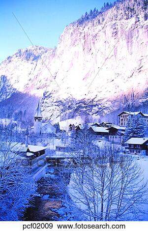 Stock Photo - winter, winter mountain, season, the suburbs, the outskirts, weather, day. Fotosearch