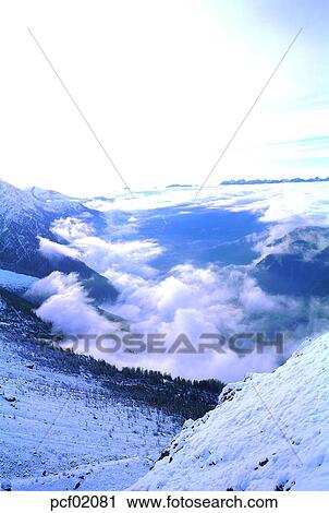 Stock Image - winter, winter mountain, winter scenery, winter scene, winter view, season, the suburbs. Fotosearch