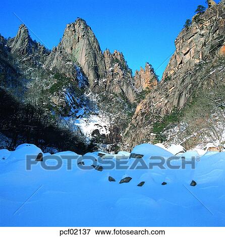 Stock Photo - winter, winter mountain, winter scenery, winter scene, winter view, season, tree. Fotosearch