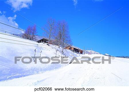 Stock Photograph - winter, winter mountain, winter scenery, winter scene, winter view, season, the suburbs. Fotosearch