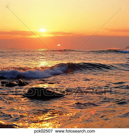 cloud, red sky, sunset, sunrise, wave, surge, ripple View Large Photo Image Stock Photo - cloud, red sky, sunset, sunrise, wave, surge, ripple. Fotosearch
