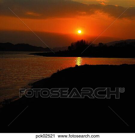 river, river, riverside village, cloud, red sky, sunset, sunrise View Large Photo Image Stock Image - river, river, riverside village, cloud, red sky, sunset, sunrise. Fotosearch