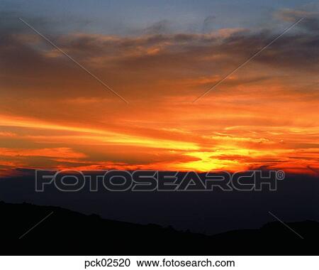 scene, scenery, view, cloud, red sky, sunset, sunrise View Large Photo Image Stock Image - scene, scenery, view, cloud, red sky, sunset, sunrise. Fotosearch