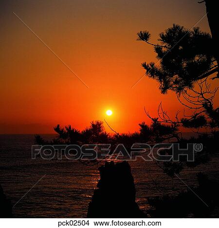 scene, scenery, view, red sky, sunset, sunrise, stone View Large Photo Image Picture - scene, scenery, view, red sky, sunset, sunrise, stone. Fotosearch