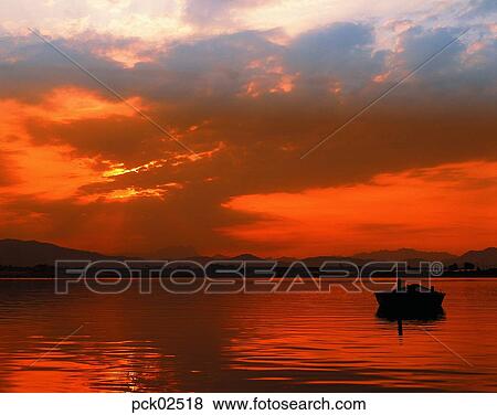river, riverside, cloud, ferry, ferryboat, red sky, sunset View Large Photo Image Stock Photo - river, riverside, cloud, ferry, ferryboat, red sky, sunset. Fotosearch