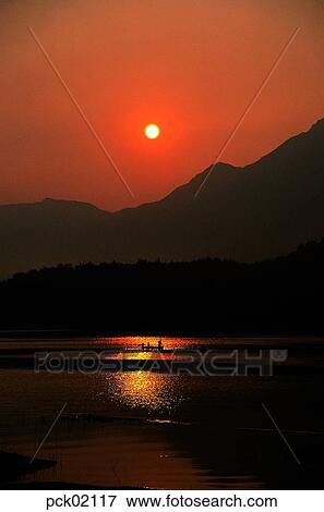 river, riverside, mouth of a river, return trip, return voyage, red sky, sunset View Large Photo Image Stock Photo - river, riverside, mouth of a river, return trip, return voyage, red sky, sunset. Fotosearch