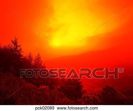 tree, red sky, sunset, sunrise, night, mountain View Large Photo Image Stock Photo - tree, red sky, sunset, sunrise, night, mountain. Fotosearch