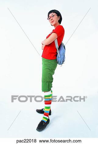Oriental, model, backpack, knapsack, backpack, knapsack, person View Large Photo Image Stock Photo - Oriental, model, backpack, knapsack, backpack, knapsack, person. Fotosearch