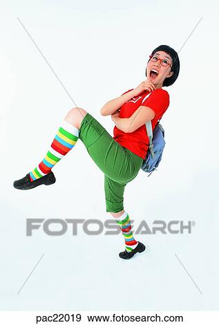 Oriental, model, backpack, knapsack, backpack, knapsack, person View Large Photo Image Stock Photo - Oriental, model, backpack, knapsack, backpack, knapsack, person. Fotosearch