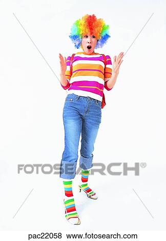 Stock Photo - Oriental, model, backpack, knapsack, backpack, knapsack, piero wig. Fotosearch