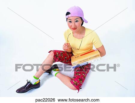 Oriental, model, hat, cap, wearing a hat, person, people View Large Photo Image Stock Photograph - Oriental, model, hat, cap, wearing a hat, person, people. Fotosearch