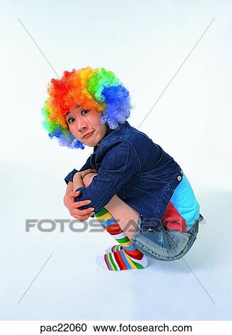 Stock Image - Oriental, model, piero wig, person, people, men. Fotosearch