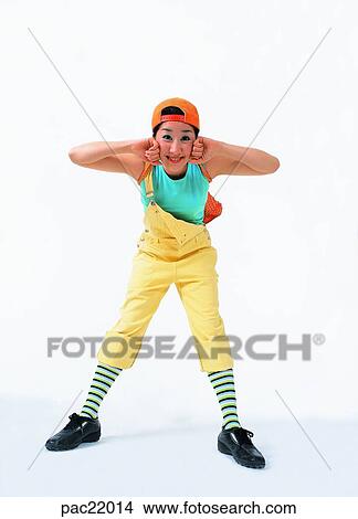 Oriental, overalls, model, hat, cap, wearing a hat, smile View Large Photo Image Picture - Oriental, overalls, model, hat, cap, wearing a hat, smile. Fotosearch