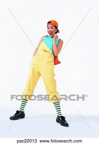 Oriental, overalls, model, wearing a hat, person, people View Large Photo Image Stock Image - Oriental, overalls, model, wearing a hat, person, people. Fotosearch