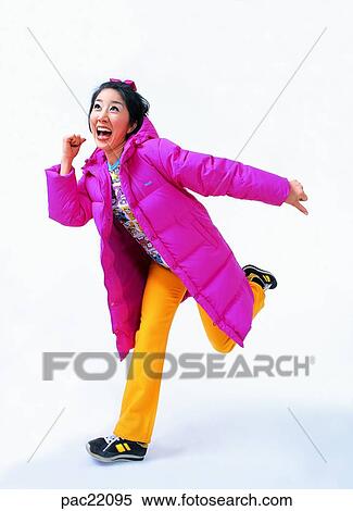 Stock Photography - run, running, Oriental, model, person, people. Fotosearch