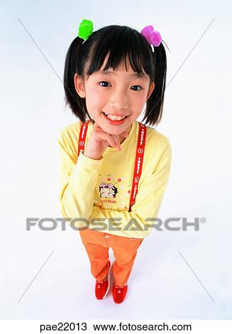 Stock Image - cute, pretty, lovely, Nuki, Oriental, smile, person. Fotosearch