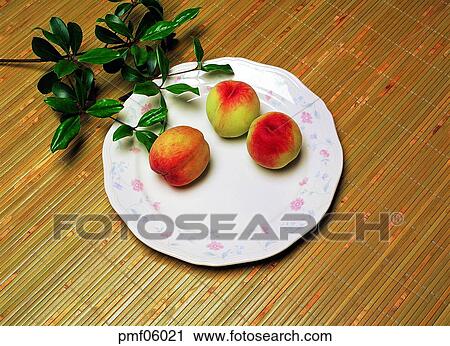 Stock Image - fruit, peach, objects, affairs, matters, things. Fotosearch