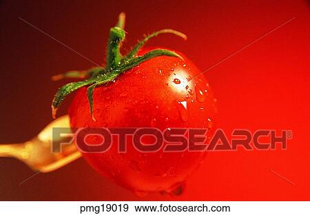Stock Photo - vegetables, farm products, indoor, cherry tomato, moisture, agricultural products. Fotosearch