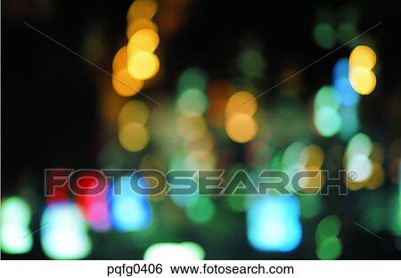 Stock Photograph - city, city landscape, city scenery, scene, view, night, background. Fotosearch