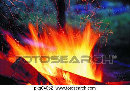 bonfire, campfire, night, flame, blaze, spark View Large Photo Image Stock Image - bonfire, campfire, night, flame, blaze, spark. Fotosearch