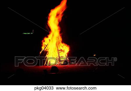 bonfire, campfire, night, night, outdoor, exterior View Large Photo Image Stock Image - bonfire, campfire, night, night, outdoor, exterior. Fotosearch